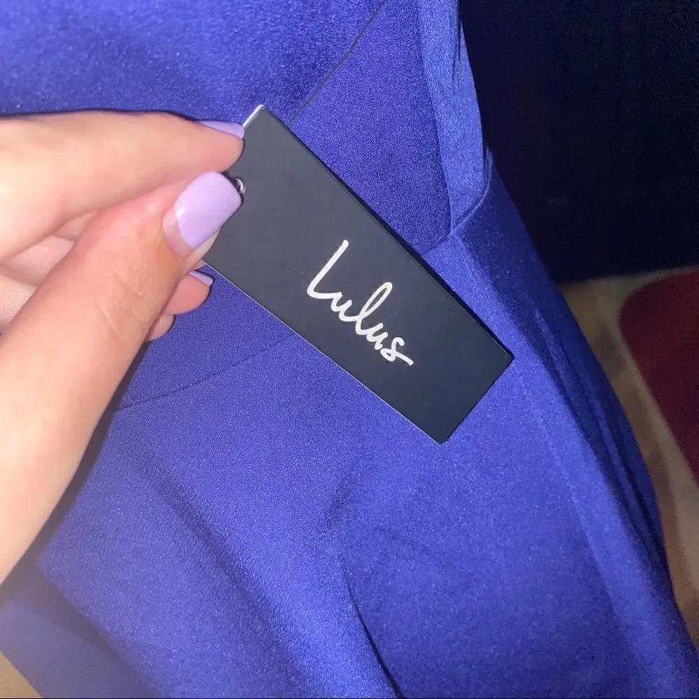 NWT Lulu’s Blue Backless Dress - Picture 6 of 6